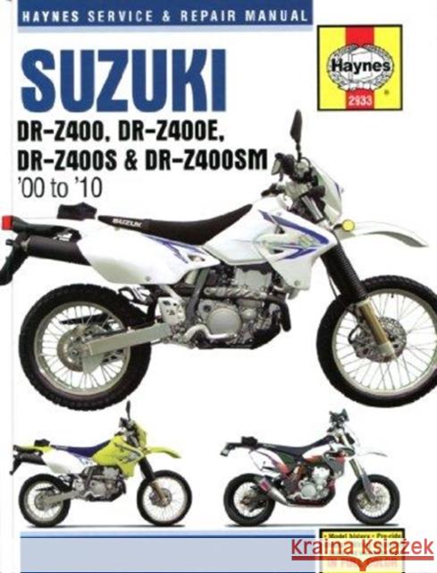 Suzuki DR-Z400, DR-Z400E, DR-Z400S & DR-Z400SM (00 to 10) Haynes Publishing 9781620922804  - książka