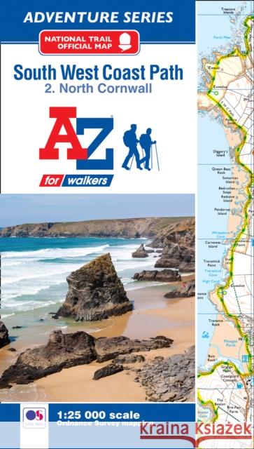 SW Coast Path North Cornwall Adventure Atlas  9781782571568 HarperCollins Publishers - książka