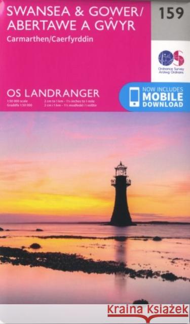 Swansea & Gower, Carmarthen Ordnance Survey 9780319262573 Ordnance Survey - książka