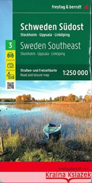 Sweden Southeast 1:250,000: Stockholm - Uppsala - Linkoping Freytag Berndt 9783707919936 Freytag-Berndt - książka