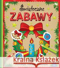 Świąteczne zabawy. Pomaluję, nakleję, rozwiążę Sylwia Kajdana 9788381069250 Aksjomat - książka