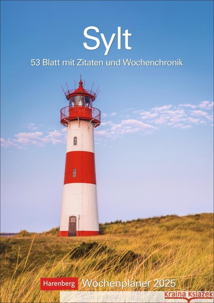 Sylt Wochenplaner 2025 - 53 Blatt mit Zitaten und Wochenchronik Issel, Ulrike 9783840034046 Harenberg - książka