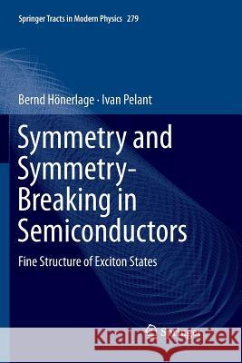 Symmetry and Symmetry-Breaking in Semiconductors: Fine Structure of Exciton States Hönerlage, Bernd 9783030068172 Springer - książka