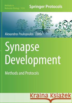 Synapse Development: Methods and Protocols Poulopoulos, Alexandros 9781493982738 Humana Press - książka