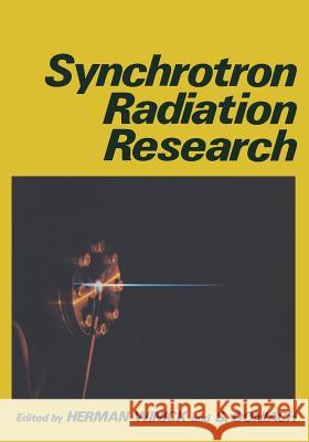 Synchrotron Radiation Research Herman Winick S. Doniach 9781461580003 Springer - książka