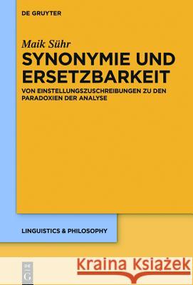 Synonymie und Ersetzbarkeit Maik Sühr 9783110440768 De Gruyter - książka