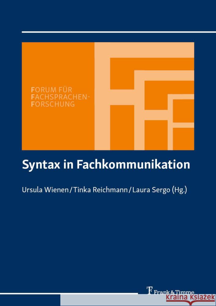 Syntax in Fachkommunikation  9783732908219 Frank & Timme - książka