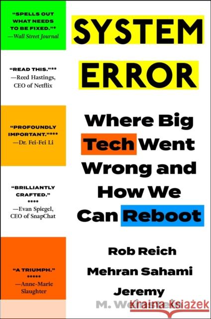 System Error: Where Big Tech Went Wrong and How We Can Reboot Mehran Sahami 9781529356748 Hodder & Stoughton - książka