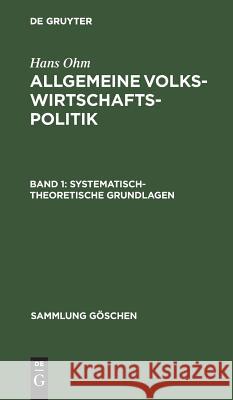 Systematisch-theoretische Grundlagen Ohm, Hans 9783110039016 Walter de Gruyter - książka