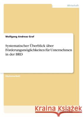 Systematischer Überblick über Förderungsmöglichkeiten für Unternehmen in der BRD Graf, Wolfgang Andreas 9783867462495 Grin Verlag - książka