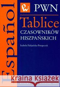 Tablice czasowników hiszpańskich Fabjańska-Potapczuk Izabela 9788301158057 Wydawnictwo Naukowe PWN - książka