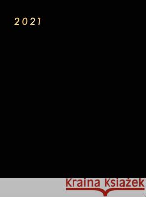 Tagesplaner 2021 1 Tag 2 Seiten: Hardcover Kalender 2021 ca A4, XXL Terminplaner, schwarz, groß Paper, Pilvi 9783947808762 Paula Rocket - książka