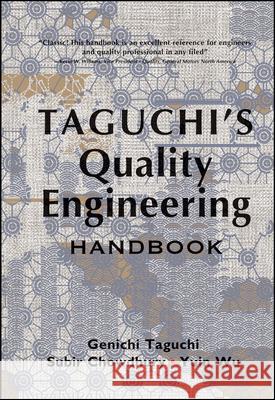 Taguchi's Quality Engineering Handbook Genichi Taguchi Subir Chowdhury Yuin Wu 9780471413349 John Wiley & Sons - książka