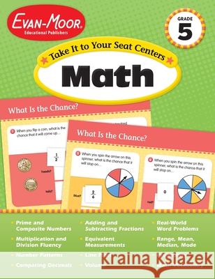 Take It to Your Seat Math Centers Grade 5 Evan-Moor Educational Publishers 9781609637842 Evan-Moor Educational Publishers - książka