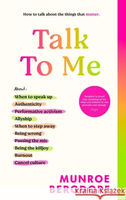 Talk To Me: How to talk about the things that matter Munroe Bergdorf 9780241662922 Penguin Random House Children's UK - książka