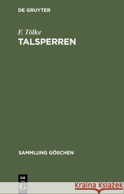 Talsperren Friedrich T 9783111010731 Walter de Gruyter - książka