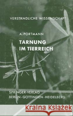 Tarnung Im Tierreich Adolf Portmann 9783642883477 Springer - książka