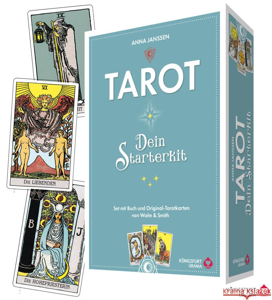 TAROT - Dein Starterkit, m. 1 Buch, m. 78 Beilage Janssen, Anna 9783868265705 Königsfurt Urania - książka