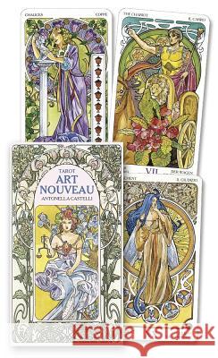 Tarot Art Nouveau Deck Antonella Castelli Lo Scarabeo Pietro Alligo 9780738700083 Llewellyn Publications - książka