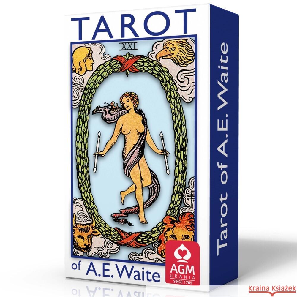 Tarot of A.E. Waite (Blue Edition, Mini, GB), m. 1 Buch, m. 78 Beilage Waite, Arthur Edward 9783038194736 AGM Urania - książka