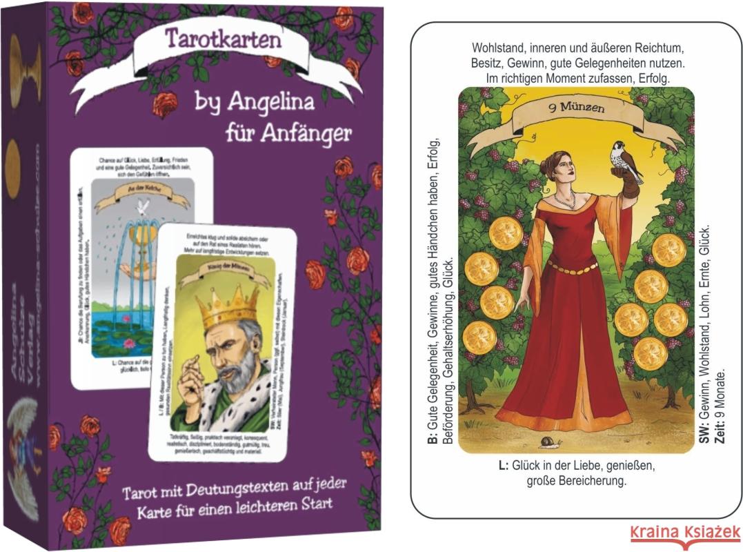 Tarotkarten by Angelina für Anfänger Schulze, Angelina 4260399371815 Angelina Schulze Verlag - książka