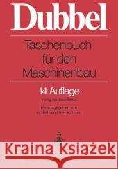 Taschenbuch Für Den Maschinenbau Dubbel, Heinrich 9783662281963 Springer - książka