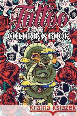 Tattoo Coloring Book for Adults The Little French 9781678198350 Lulu.com - książka