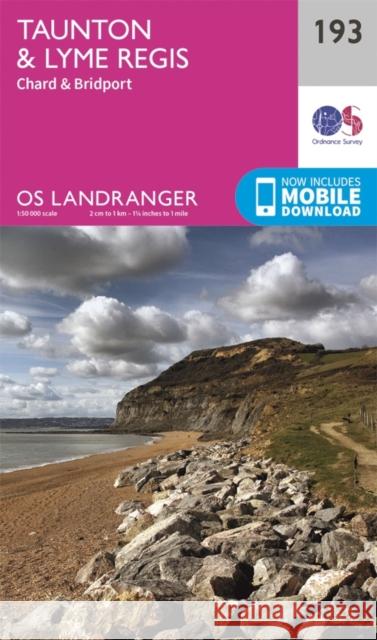 Taunton & Lyme Regis, Chard & Bridport Ordnance Survey 9780319262917 Ordnance Survey - książka