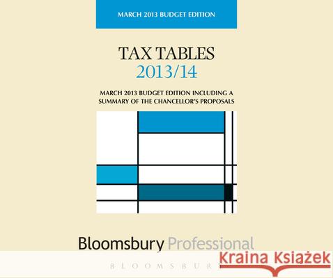 Tax Tables 2013/14: 2013/14 Mark McLaughlin 9781780431505 Bloomsbury Publishing PLC - książka