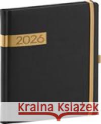 Týdenní diář Twill 2026, černo-zlatý  8595689358617 Presco Group - książka