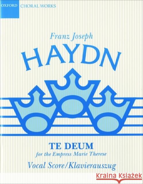 Te Deum for the Empress Marie Therese  9780193367760 Oxford University Press - książka