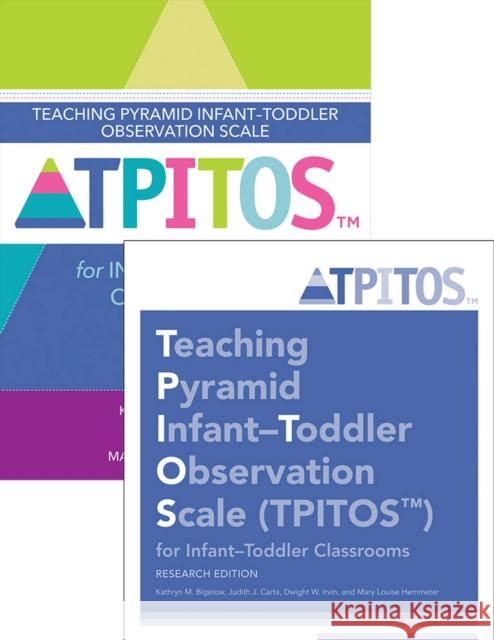 Teaching Pyramid Infant-Toddler Observation Scale (Tpitos(tm)) for Infant-Toddler Classrooms Set, Research Edition Kathryn M. Bigelow Judith Carta Dwight Wayland Irvin 9781681252438 Brookes Publishing Company - książka