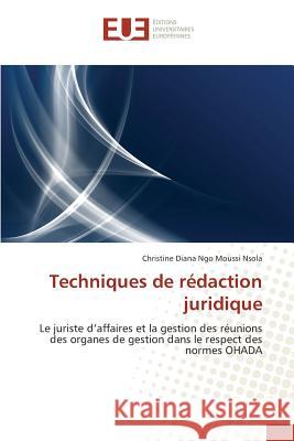 Techniques de Rédaction Juridique Nsola-C 9786131507410 Editions Universitaires Europeennes - książka