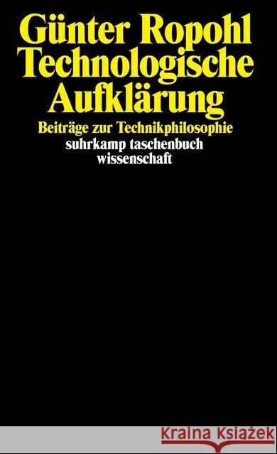 Technologische Aufklärung Ropohl, Günter 9783518285718 Suhrkamp - książka