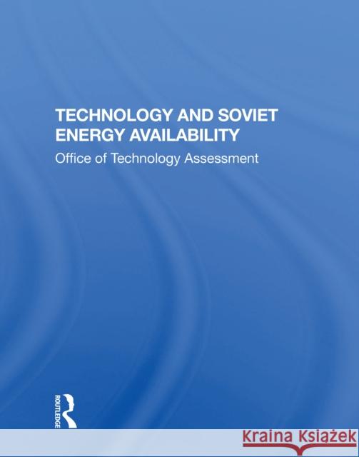 Technology and Soviet Energy Availability  9780367305130 Routledge - książka