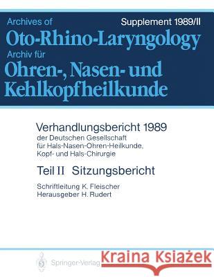 Teil II: Sitzungsbericht Konrad Fleischer 9783540516576 Not Avail - książka