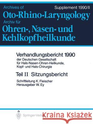 Teil II: Sitzungsbericht Werner Ey, Konrad Fleischer 9783540531791 Springer-Verlag Berlin and Heidelberg GmbH &  - książka