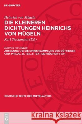 Teilband 2: Text der Bücher V–XVI  9783112731109 De Gruyter (JL) - książka