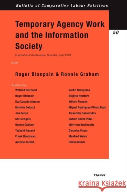 Temporary Agency Work and the Information Society Roger Blanpain Ronnie Graham Wilfried Beirnaert 9789041122520 Kluwer Law International - książka