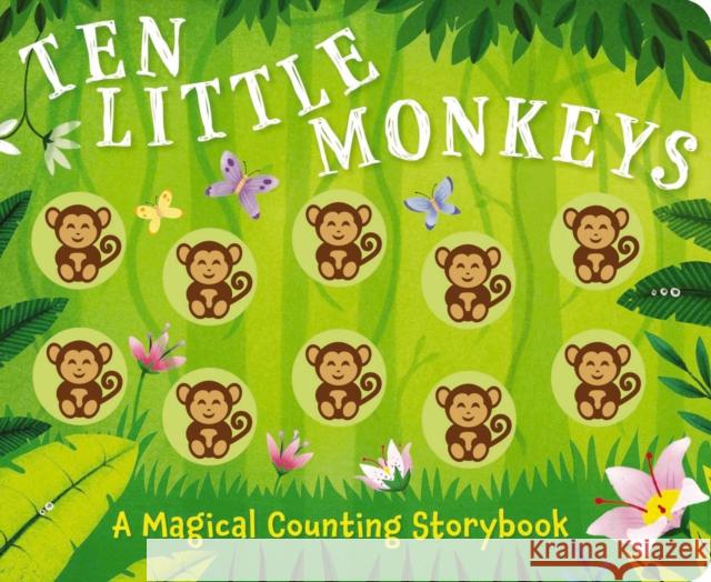 Ten Little Monkeys: A Magical Counting Storybook Lizzie Walkley 9781646432431 Applesauce Press - książka