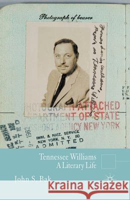 Tennessee Williams Bak, J. 9781349324019 Palgrave Macmillan - książka