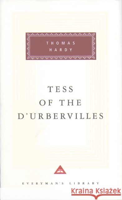 Tess Of The D'urbervilles Thomas Hardy 9781857150339 Everyman - książka