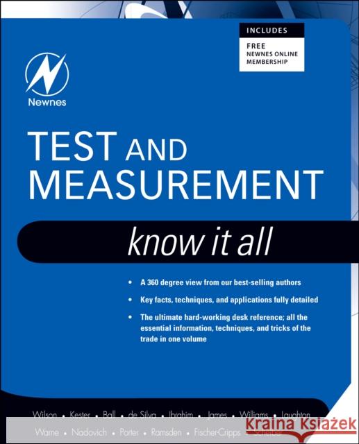 Test and Measurement: Know It All Jon S. Wilson Stuart Ball Creed Huddleston 9781856175302 Newnes - książka