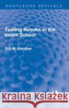 Testing Results in the Infant School D.E.M. Gardner 9781032002460 Taylor & Francis Ltd