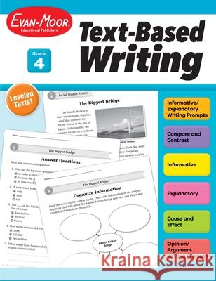 Text-Based Writing, Grade 4 Teacher Resource Evan-Moor Corporation 9781645143543 Evan-Moor Educational Publishers - książka
