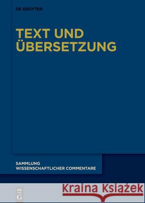 Text Und Übersetzung Anton Bierl, No Contributor, Martin Litchfield West 9783110703320 De Gruyter - książka