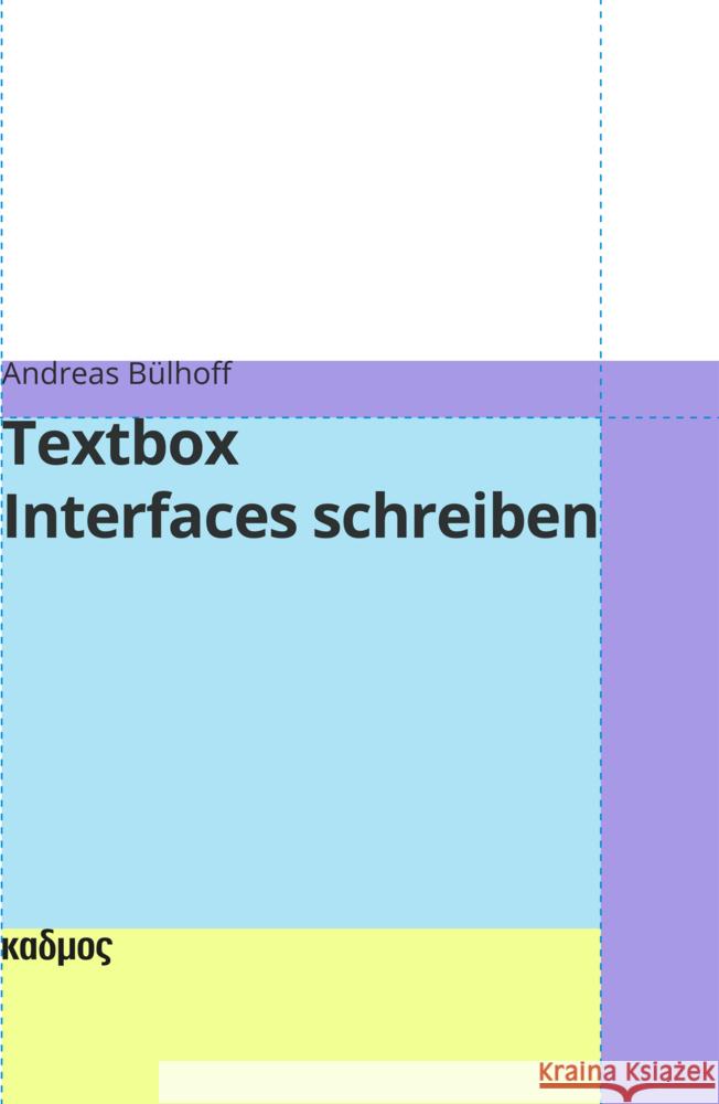 Textbox Bülhoff, Andreas 9783865995896 Kulturverlag Kadmos - książka