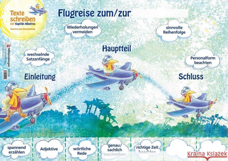 Texte schreiben mit Kapitän Albatros - Poster DIN A1 : Aufsätze ohne Bruchlandung Müller, Bettina 9783619140244 Mildenberger - książka