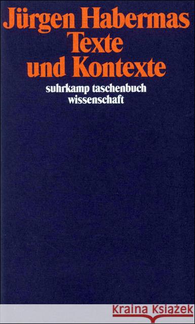 Texte und Kontexte Habermas, Jürgen   9783518285442 Suhrkamp - książka
