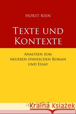 Texte und Kontexte Rien, Horst 9783988580016 Rombach Wissenschaft - książka